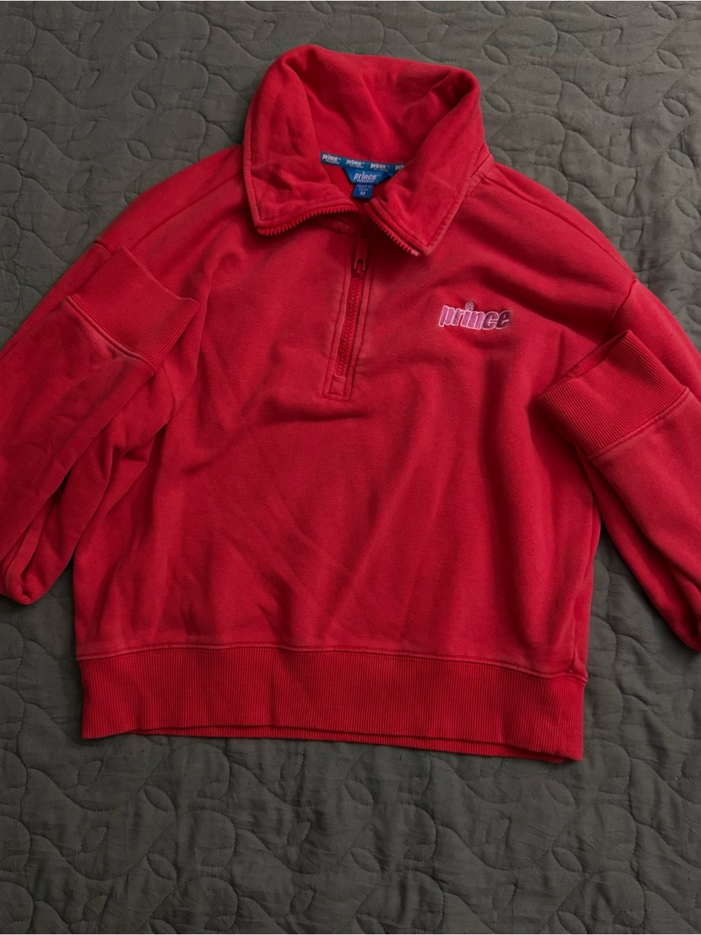 Target Red Cowl Neck Half-Zip Sweatshirt